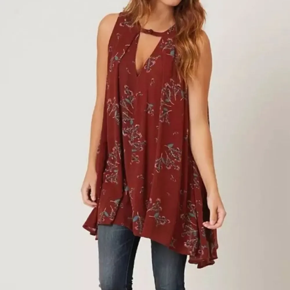 Free People Swing Tree Tunic Tank Top Size Small